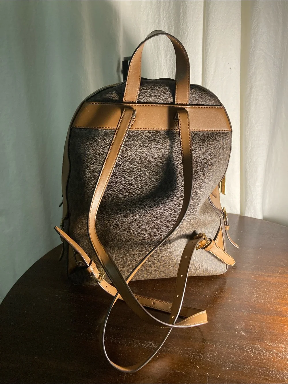 Michael Kors Brown Michael Kors Jaycee logo backpack